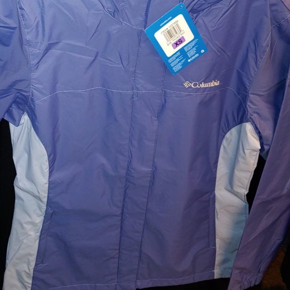 Columbia Womens Rain Jacket Eve, Faded Sky - Picture 7 of 11